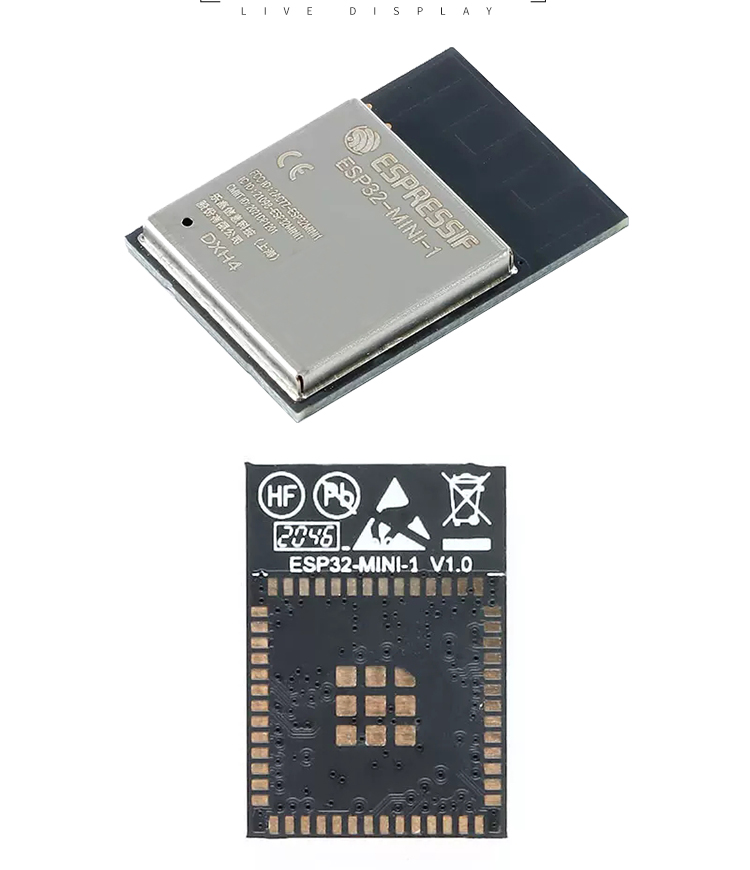 樂鑫信息科技公司官網ESP32-MINI-1-1/1U 2.4GHz Wi-Fi+藍牙?+低功耗藍牙模組無線通信模塊
