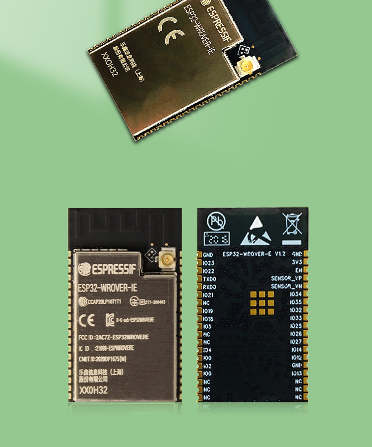上海樂鑫科技官網(wǎng)ESP32-WROVER-IE-N16R8 i80接口屏方案無(wú)線藍(lán)牙wifi模塊廠商