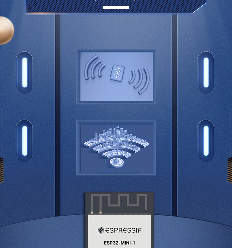 樂鑫信息科技公司官網ESP32-MINI-1-1/1U 2.4GHz Wi-Fi+藍牙?+低功耗藍牙模組無線通信模塊